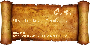 Oberleitner Agnéta névjegykártya